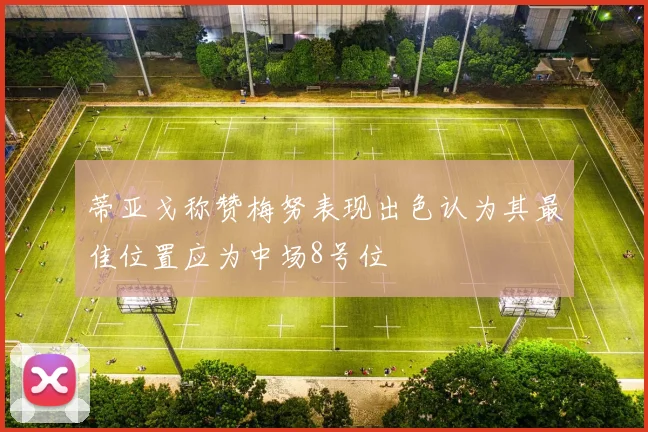蒂亚戈称赞梅努表现出色认为其最佳位置应为中场8号位